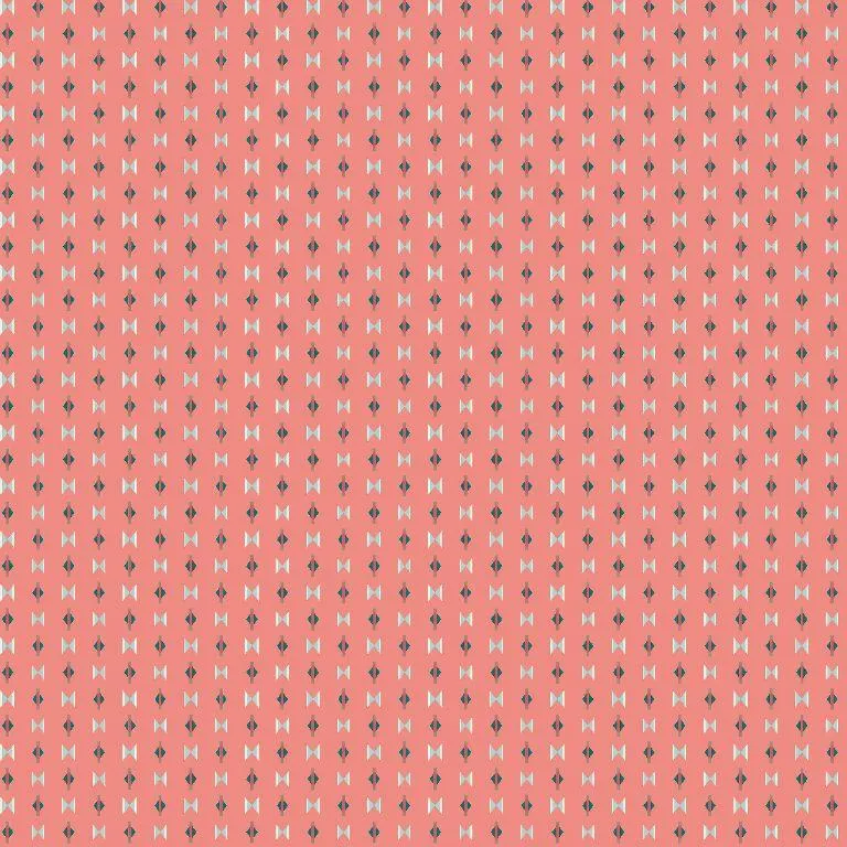 Katoen met kleine print / koraal - Poppy